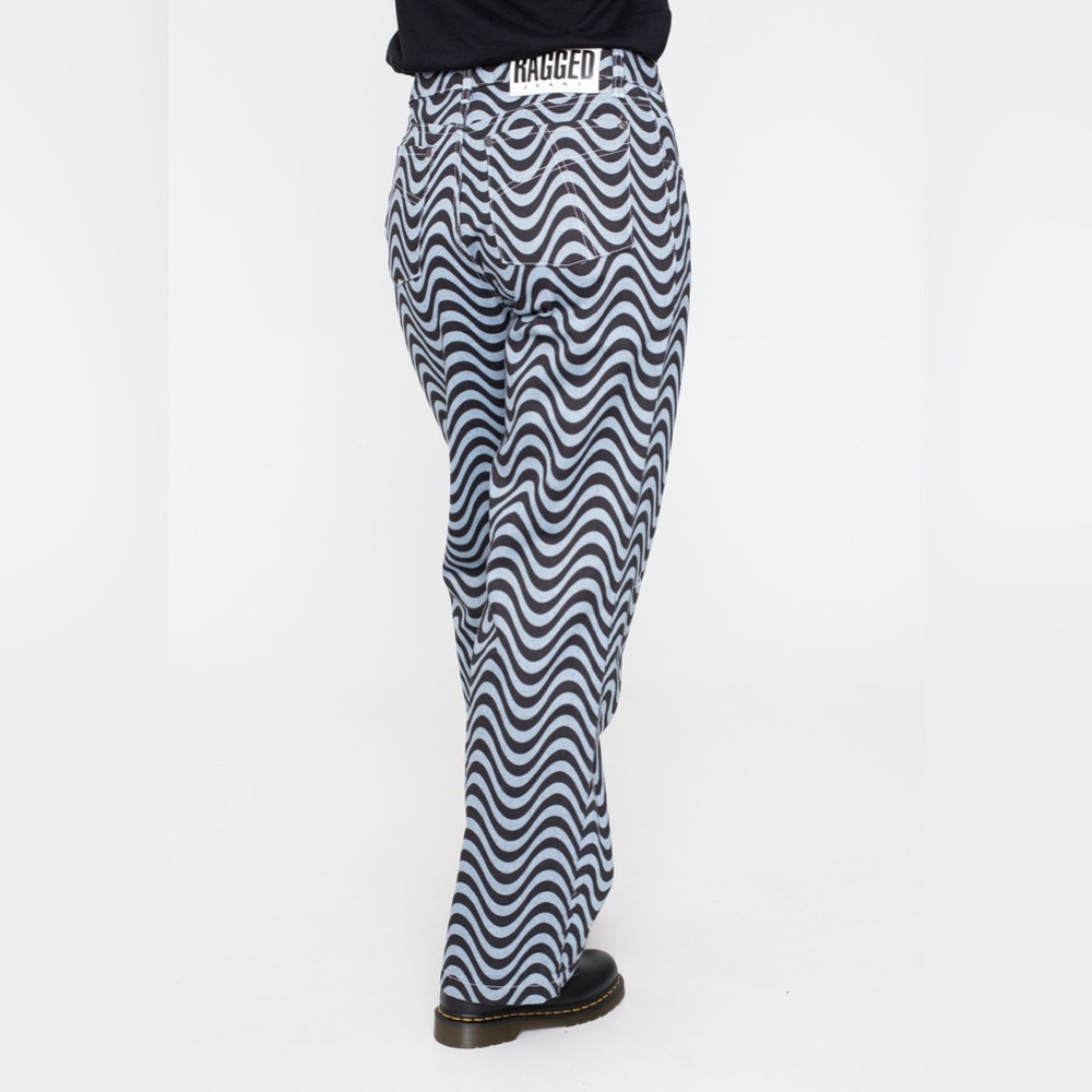 The Ragged Priest Wave Print Dad Light Blue/Black - Jeans - 24 — image 3 of 8